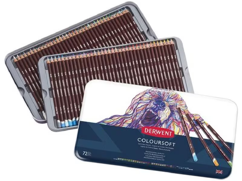 Derwent Farbstifte Coloursoft mehrfarbig, 72-teilig