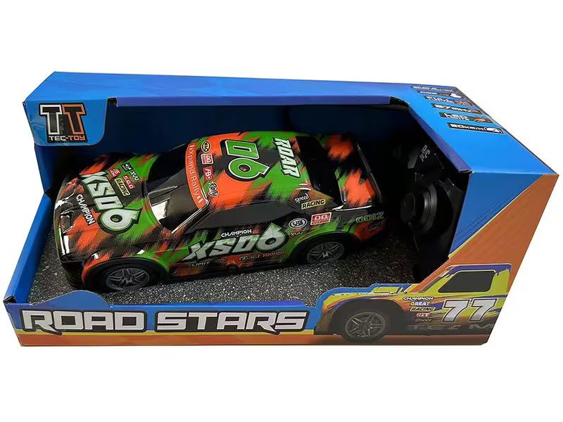 TEC-TOY Auto Roar SXO6 mit Licht, Grün/Orange, 1:22