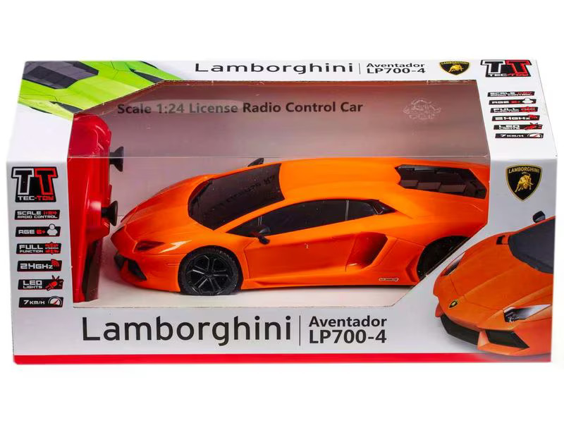 TEC-TOY Auto Lamborghini Aventador LP 700-4 mit Licht, Orange, 1:24