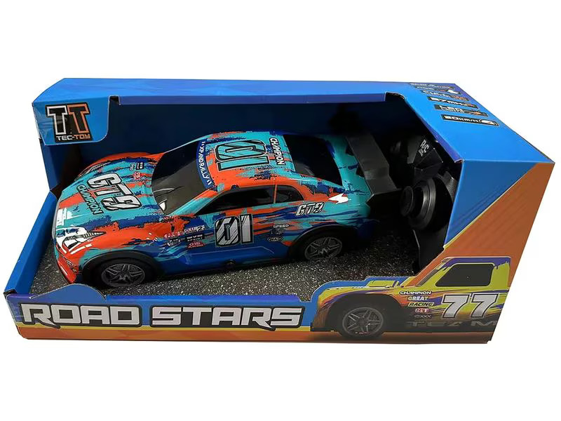 TEC-TOY Auto Champion GT9 mit Licht, Blau/Orange, 1:22