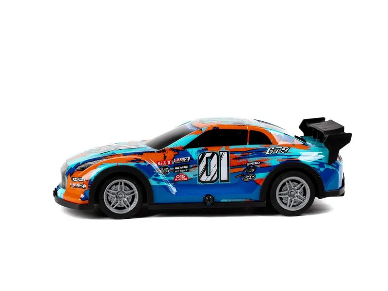 TEC-TOY Auto Champion GT9 mit Licht, Blau/Orange, 1:22