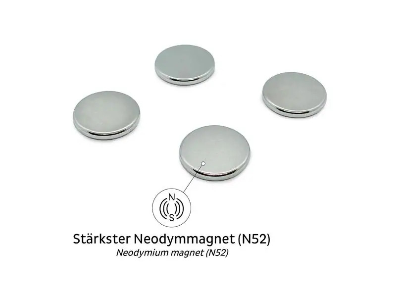 Silwy Power-Magnete 8 Stück, Silber
