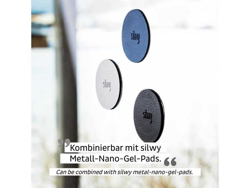 Silwy Power-Magnete 8 Stück, Silber