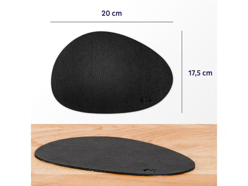 Silwy Tischset Metall Nano Gel Leder, mittelgross