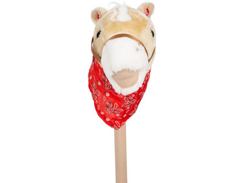 small foot Steckenpferd «Rocky» Beige/Nature/Rot
