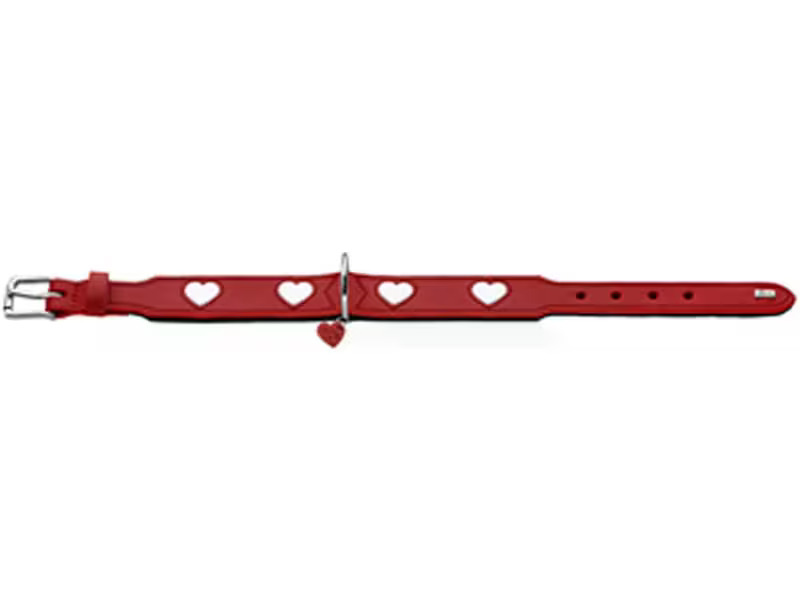 Hunter Halsband Love L (65), Rot/Schwarz
