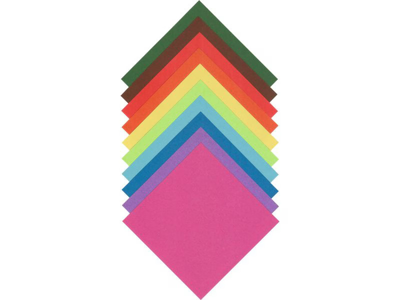 Folia Faltblätter Origami 15 x 15 cm, 70 g/m², Mehrfarbig