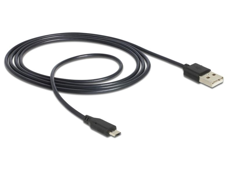 Delock USB 2.0-Kabel A - MicroB LED 1.5 m