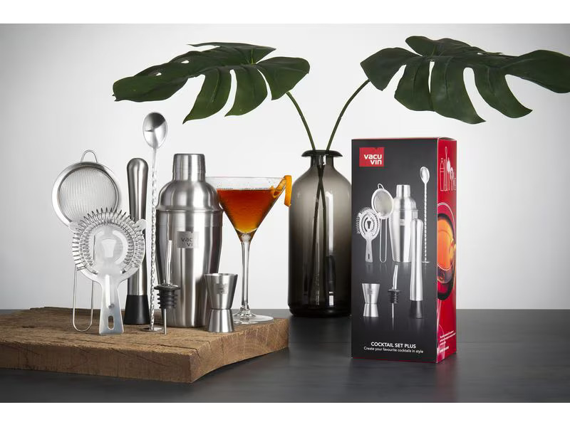 Vacuvin Drink Mixer Set Cocktail Set 7-teilig 550 l, Silber