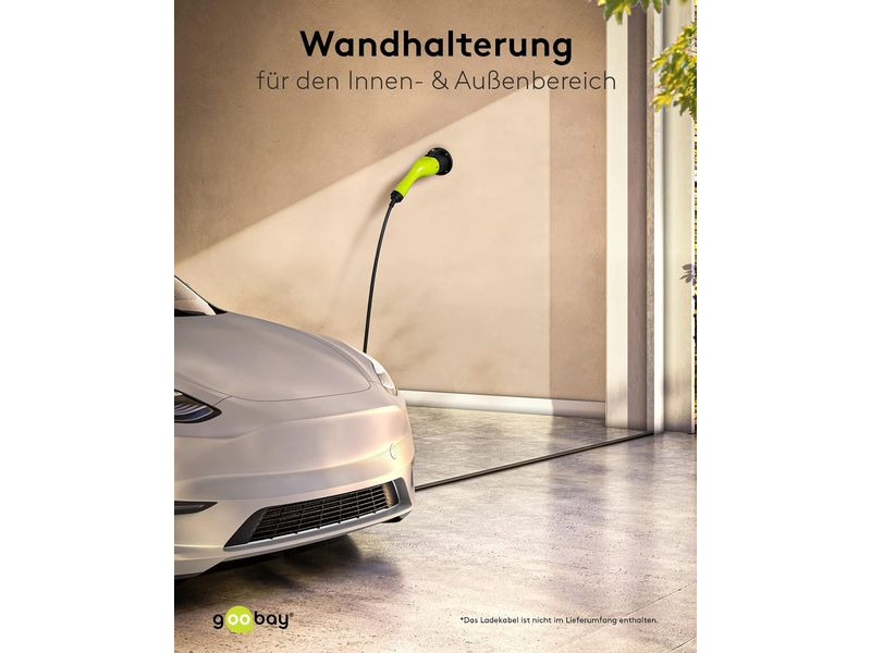 Goobay Wandhalterung für Ladekabel Typ-2