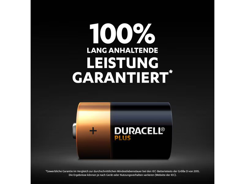 Duracell Batterie D Plus Power 2 Stück