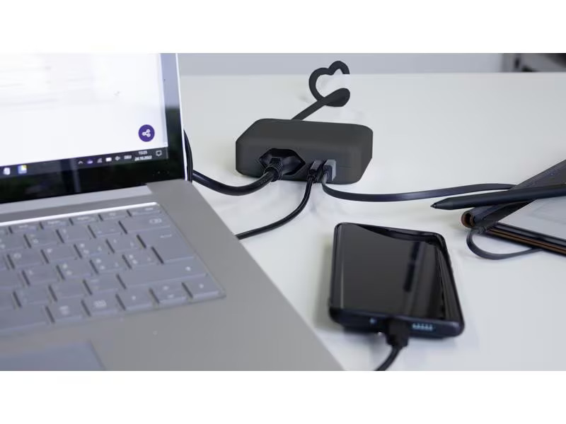 STEFFEN Ladestation IQ 1 x T13 + 1 x USB-A/C, Schwarz