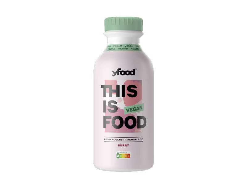 YFOOD Vegane Trinkmahlzeit Berry 6 x 500 ml