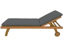 Contini Liegestuhl mit Kissen, Anthrazit/Eucalyptus