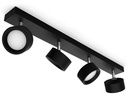 Philips Aufbauspot Bracia 4 x 5.5W 2700K Schwarz