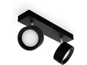Philips Aufbauspot Bracia 2 x 5.5W 2700K Schwarz