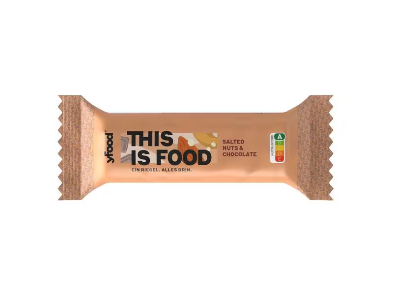 YFOOD Riegel Salted Nuts &amp; Chocolate 12 x 60 g