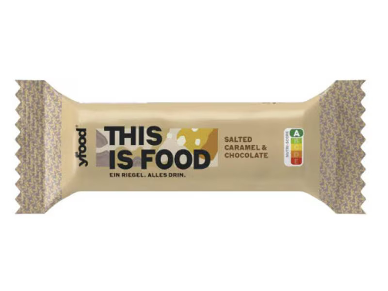 YFOOD Riegel Salted Caramel and Chocolate 12 x 60 g