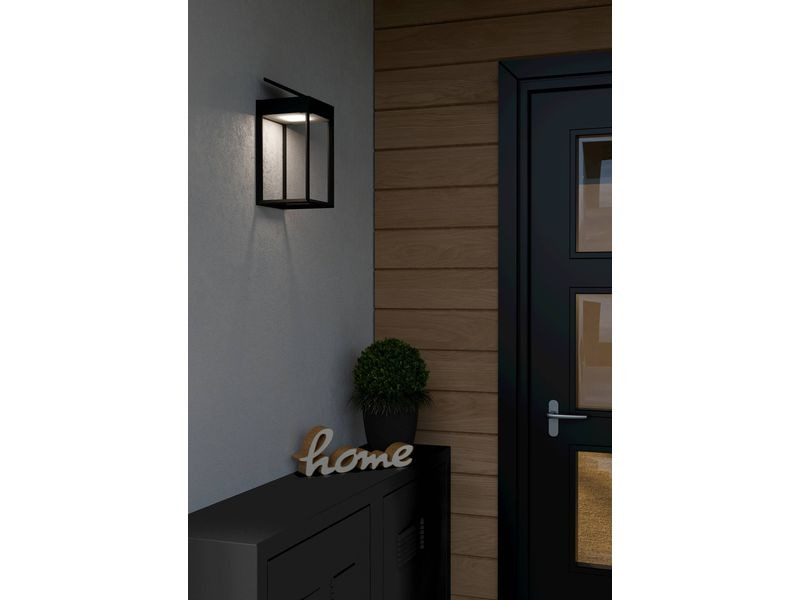 EGLO Leuchten Wandleuchte SUZZARA Solar, 6W, Sensor, Schwarz