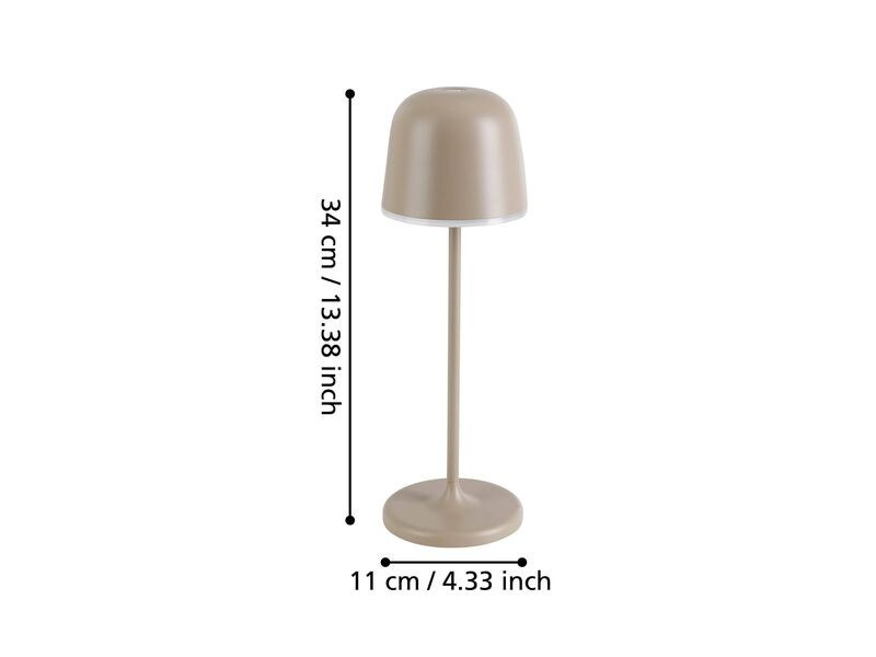 EGLO Leuchten Akku-Tischleuchte MANNERA 2.2W, 34 cm, Sand