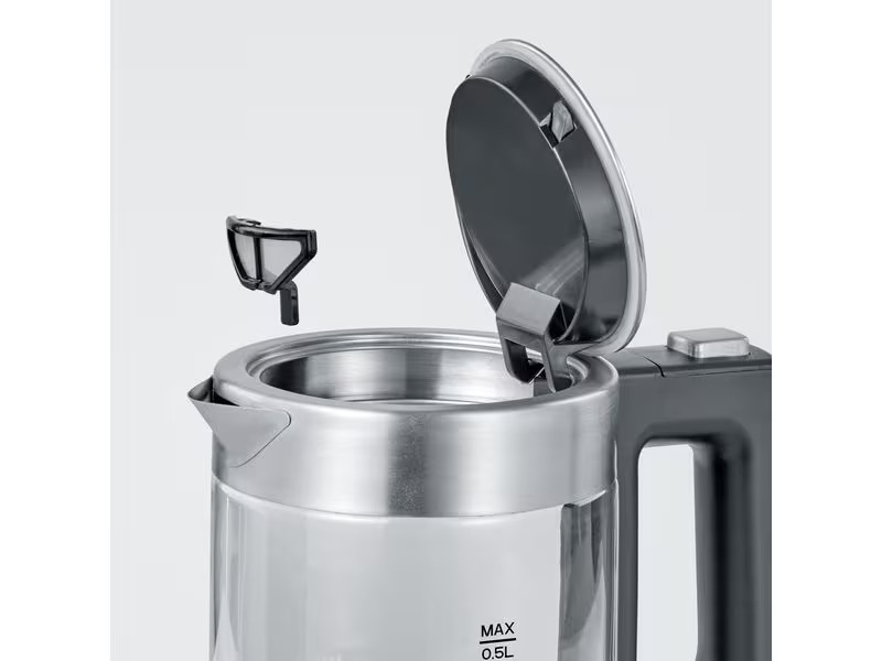 Severin Wasserkocher WK 3472 0.5 l, Grau/Silber
