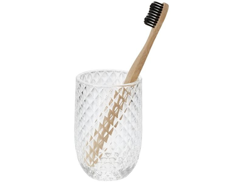 diaqua® Zahnputzbecher Facette Transparent
