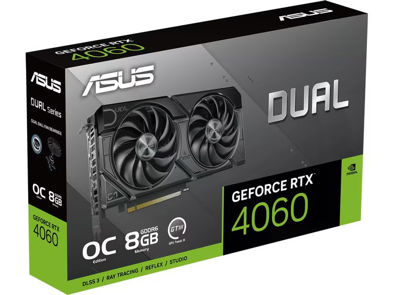 ASUS Grafikkarte Dual GeForce RTX 4060 EVO OC Edition 8 GB