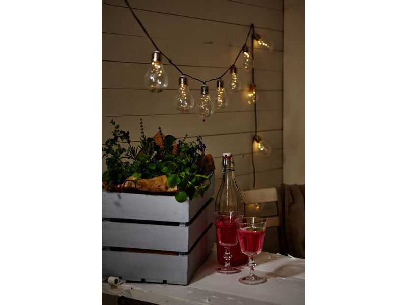 EGLO Leuchten Lichterkette SOLAR 10 LEDs, 190 cm, Transparent