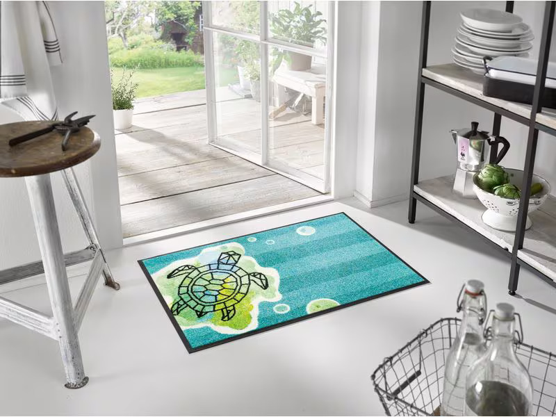 wash+dry Fussmatte Turtle Splash 50 cm x 75 cm
