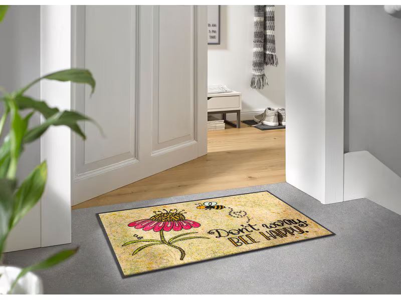 wash+dry Fussmatte Bee Happy 50 cm x 75 cm