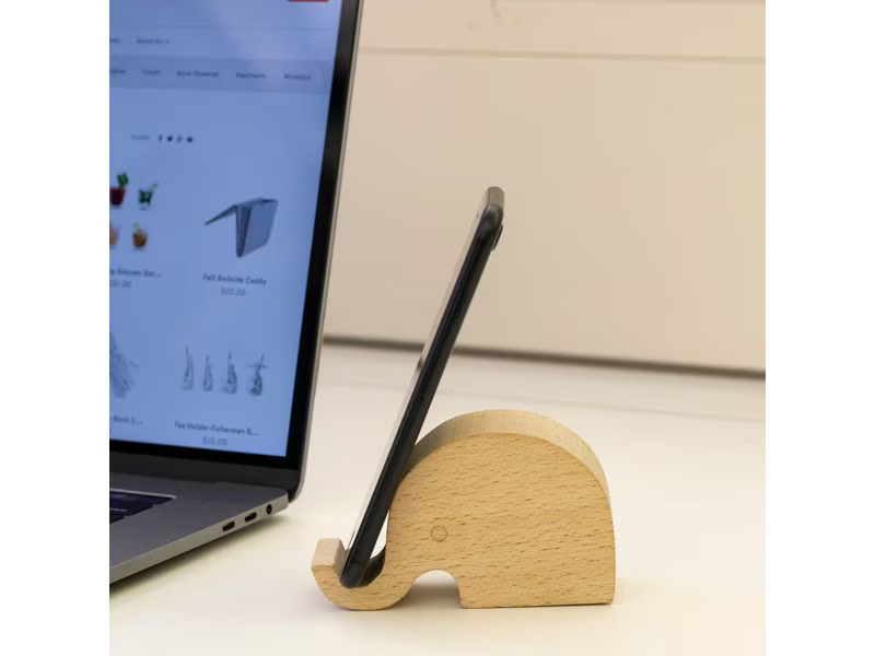 Kikkerland Smartphone- Halter Elefant, Nature