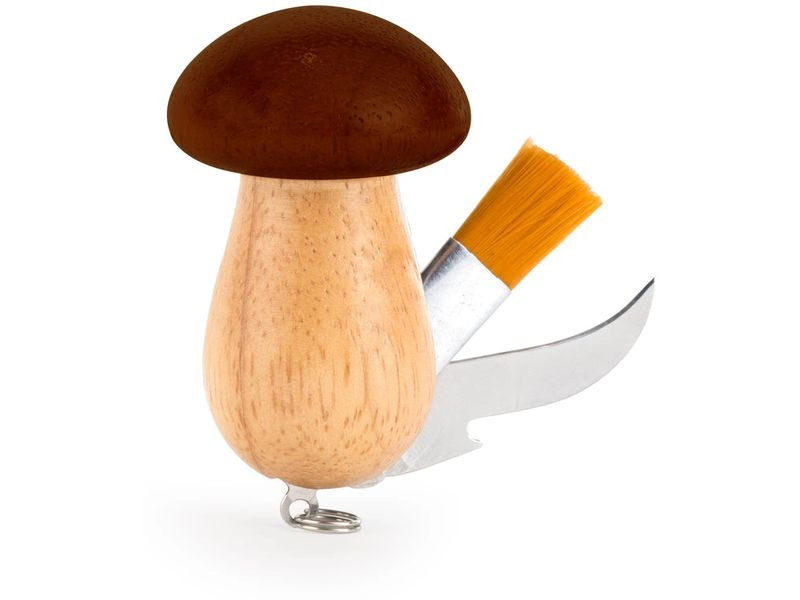 Kikkerland Schlüsselanhänger Pilz Braun