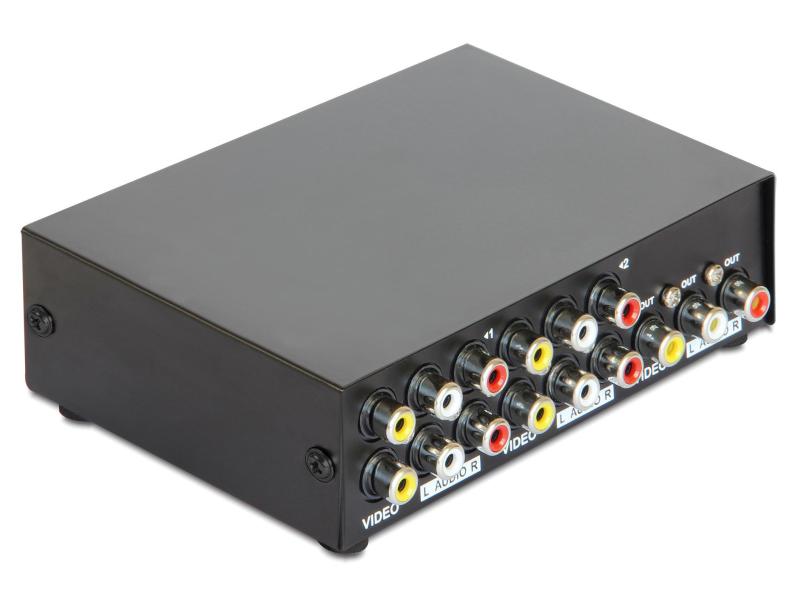 Delock Switchbox 4 Port 3xRCA Chinch Bidirektional, manuel