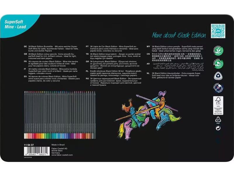 Faber-Castell Farbstifte Black Edition 36 Stück
