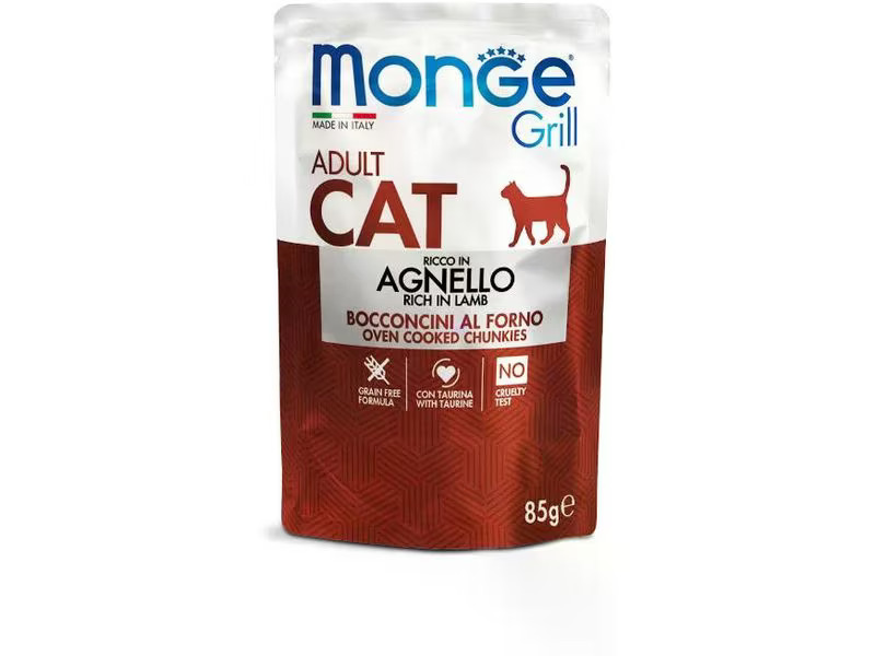 Monge Nassfutter Grill Adult Multipack Kaninchen &amp; Lamm, 12x85g