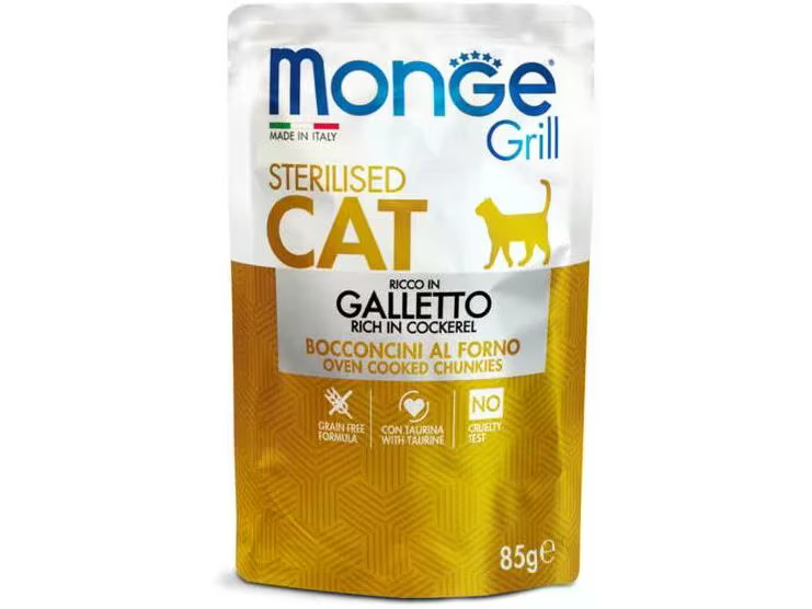 Monge Nassfutter Grill Adult Multi Kalb, Huhn &amp; Forelle, 12x85g