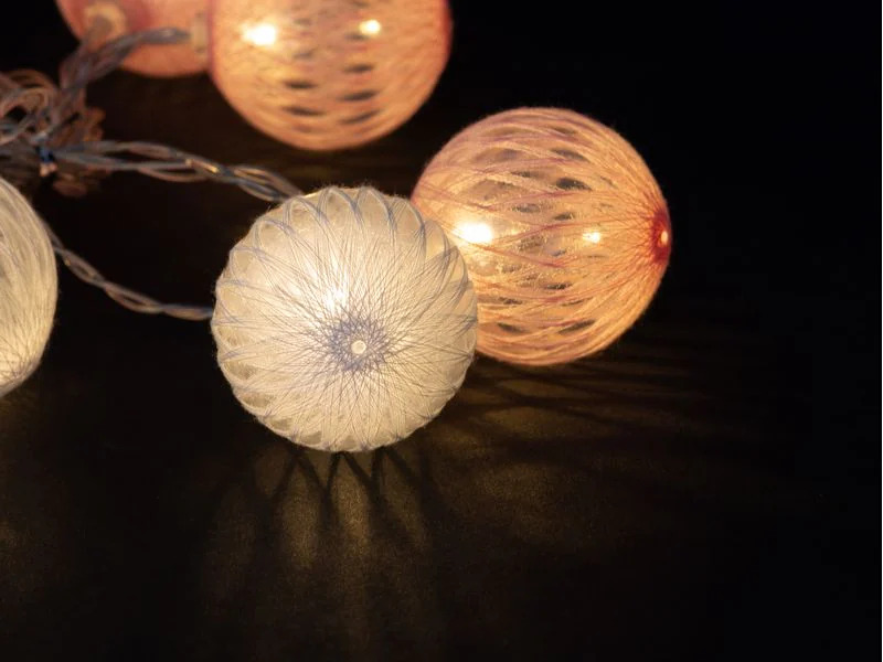 COCON Lichterkette LED Rosa/Weiss, 175 cm