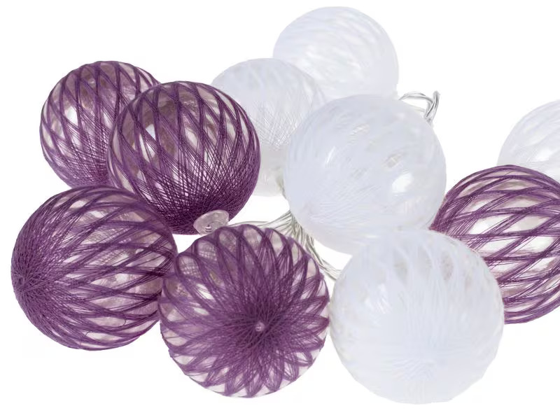 COCON Lichterkette LED Lila/Weiss, 175 cm