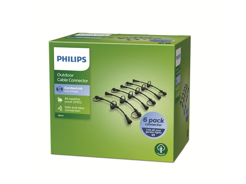 Philips Outdoor Niedervolt Verbindungskabel 6 Stk.