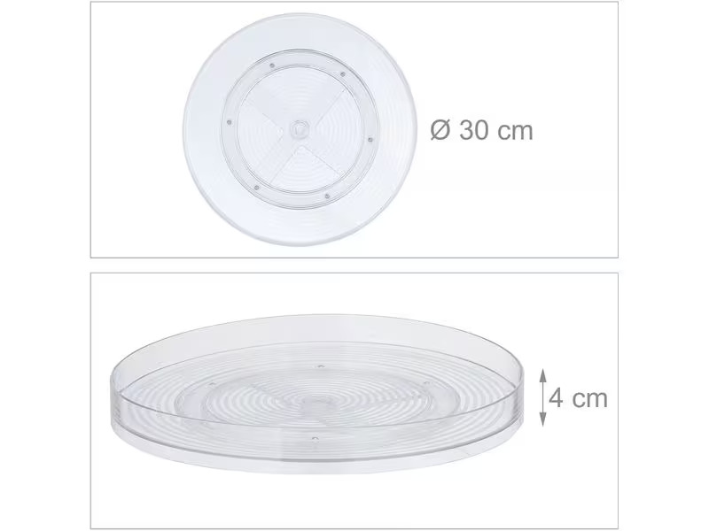 relaxdays Küchenorganizer 420 g, 1 Stück, Transparent
