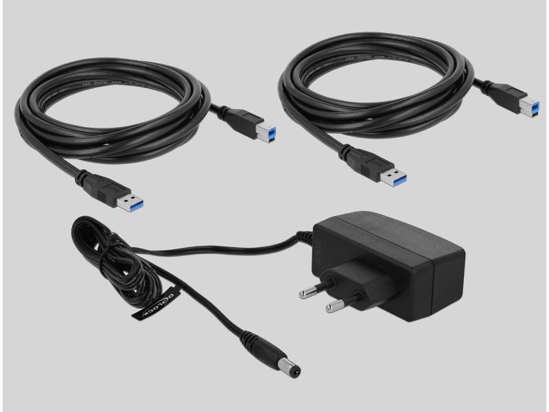 Delock USB-Switch USB3.0, 2 Port 2x2Matrix Umschalttasten