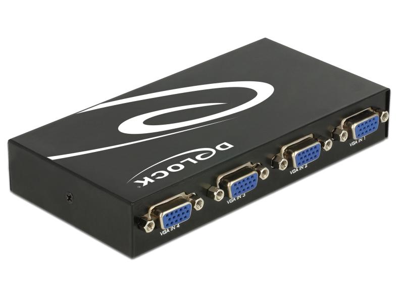 Delock VGA-Switchbox 4 Port ohne Audio