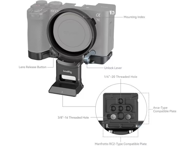 Smallrig Adapter Horizontal-zu-vertikal Platte