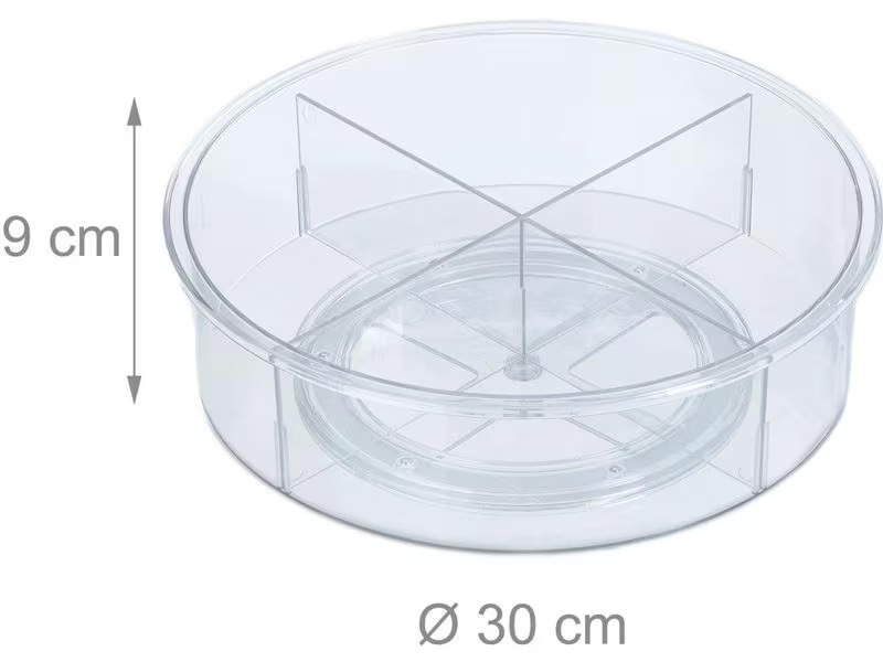 relaxdays Kühlschrankorganizer 690 g, 1 Stück, Transparent