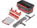 GOURMETmaxx Fensterwischer 7-teilig, Grau/Rot