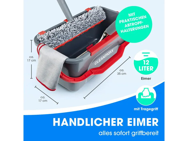 GOURMETmaxx Fensterwischer 7-teilig, Grau/Rot