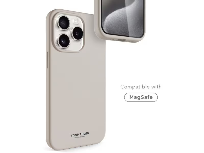 Vonmählen Back Cover Eco Silicone iPhone 15 Pro Cream