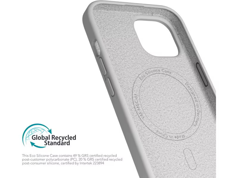 Vonmählen Back Cover Eco Silicone iPhone 15 Light Gray