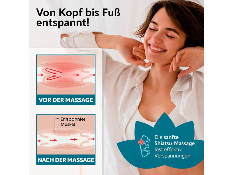 VITALmaxx Nacken-Massagekissen 12 V, Schwarz