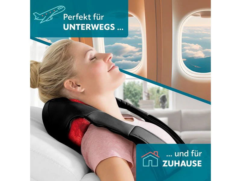 VITALmaxx Nacken-Massagekissen 12 V, Schwarz